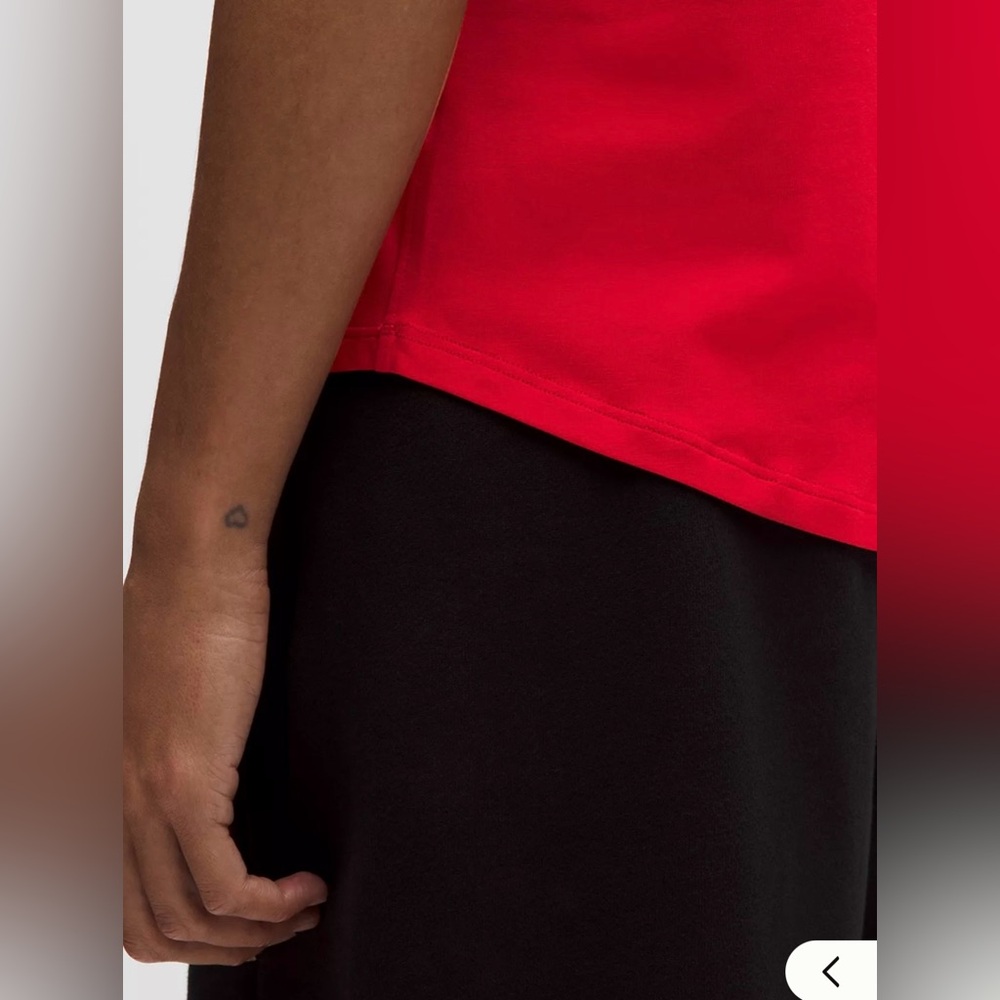 NWT Lululemon Love Crewneck Cotton T shirt w. Curved Hemline - Ted - Sz 12 - Picture 4 of 12
